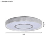 White Round Led Acrylic Flush Mount Ceiling Lamp - Simple And Versatile Lighting Fixture In