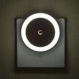 White Round Mini Led Nightlight For Corridor Simple Plug-In Wall Lighting