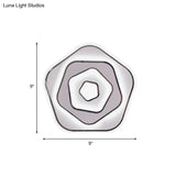 White Scandinavian Led Acrylic Sconce Light For Study Room - Wall Lighting Fixture With Warm And