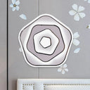 White Scandinavian Led Acrylic Sconce Light For Study Room - Wall Lighting Fixture With Warm And