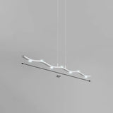 White Wave Island Lighting Fixture With 5/7 Simple Style Heads Warm/White Light