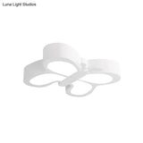 White/Yellow Butterfly Led Ceiling Flush Mount For Kindergarten