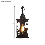 Wild Animal Metal Wall Sconce With Black Country Style