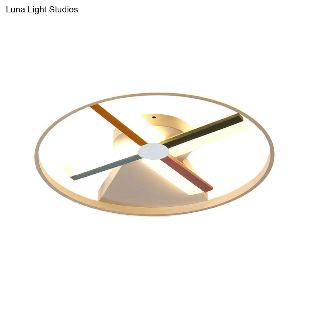 Windmill Led Ceiling Light For Modern Children’s Bedroom 16.5’/20.5’ Wide
