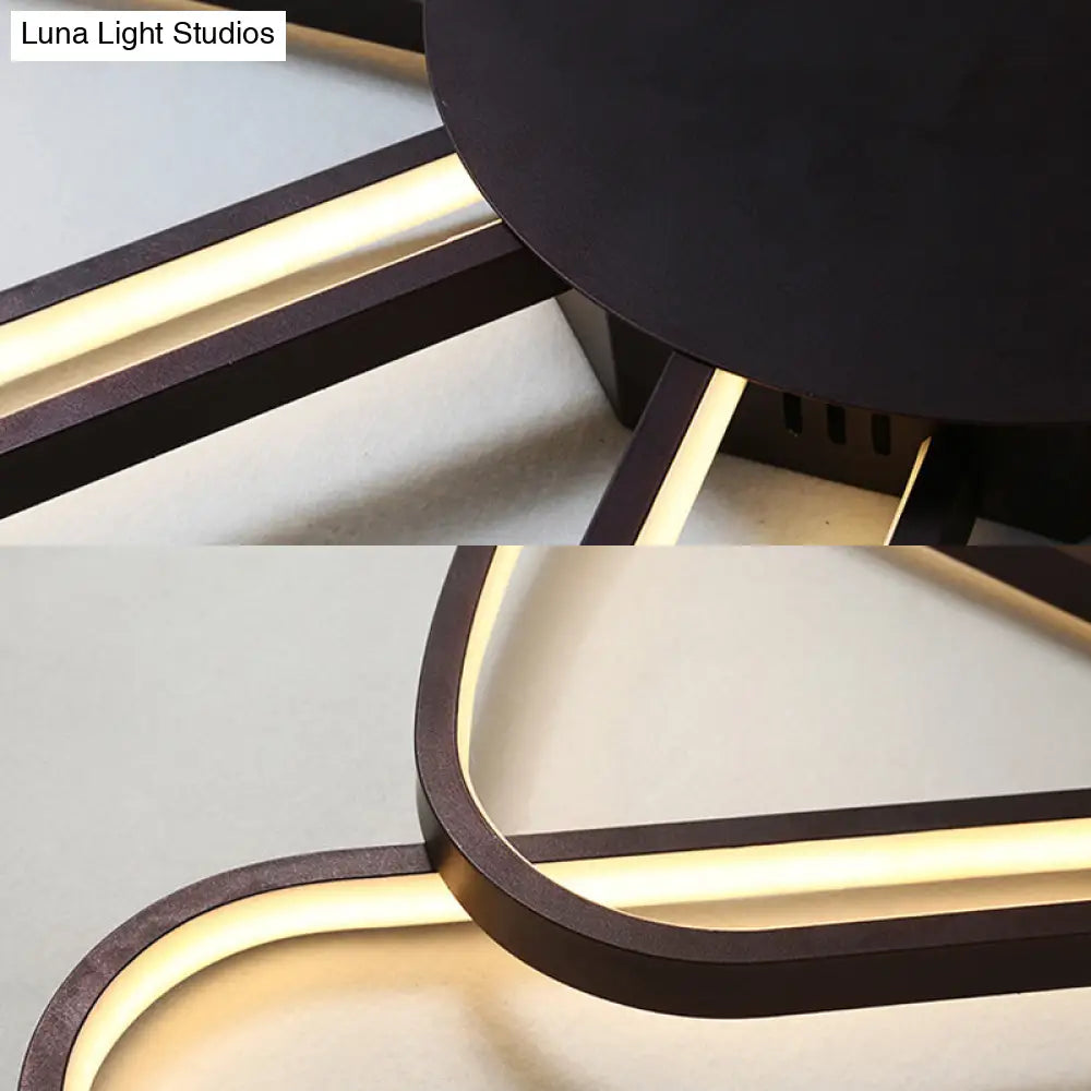 Windmill Led Flush Mount Ceiling Lamp For Living Room - Beautiful Acrylic Lighting
