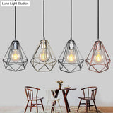 Wire Cage Pendant Light In Black/Copper/Gold | Ideal For Living Room Lighting