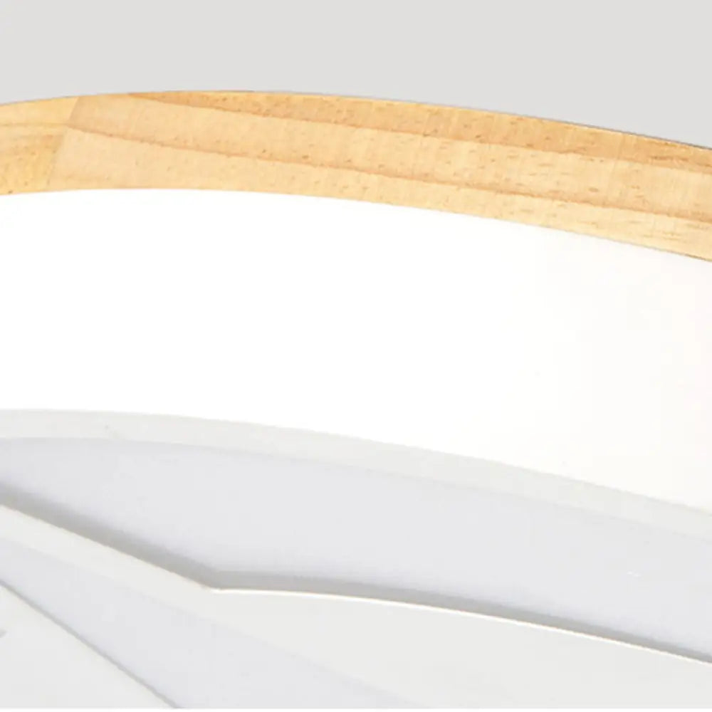 Wood Led Star Flush Mount Ceiling Light With Acrylic Shade For Boys Bedroom Modern Style