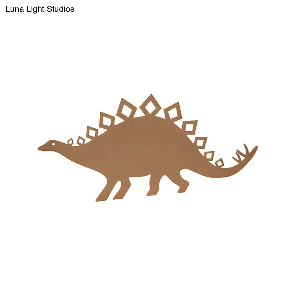 Wooden Led Animal Dragon Titanosauria Wall Sconce For Boys Bedroom Or Nursery