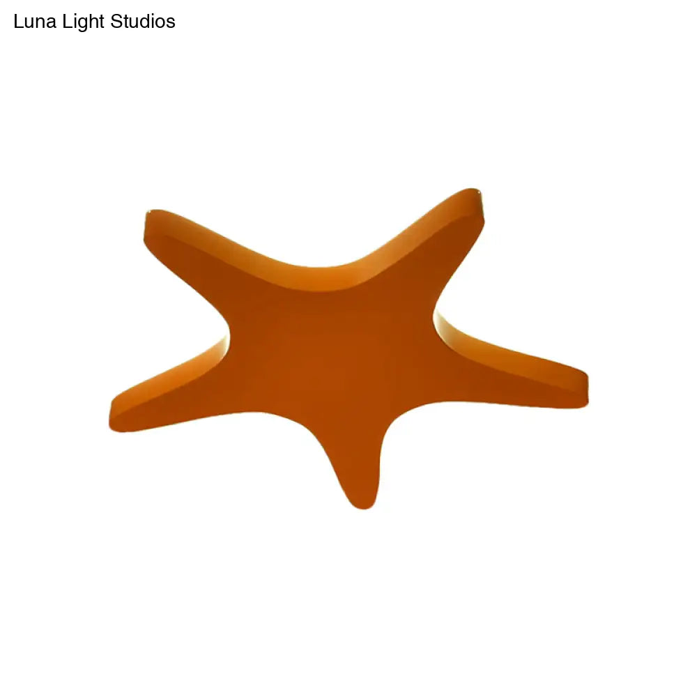Yellow/Orange/Blue Led Cartoon Star Ceiling Light For Kids Room