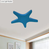 Yellow/Orange/Blue Led Cartoon Star Ceiling Light For Kids Room