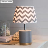 Zigzag Nordic Desk Light - Stylish Gray Study Lamp For Childs Bedroom